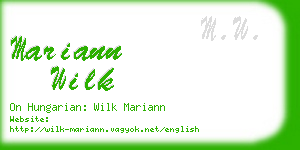 mariann wilk business card